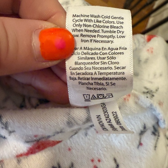 Aria Red and White Floral Nightgown 2X - Picture 6 of 9